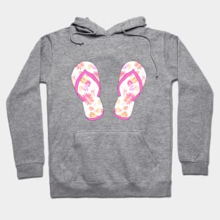 Pink Tropical Flip Flops Hoodie